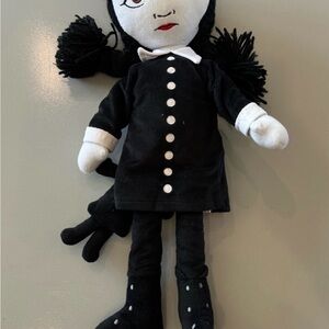 The Addams Family Wednesday Black Dress Plush Doll 20" Halloween